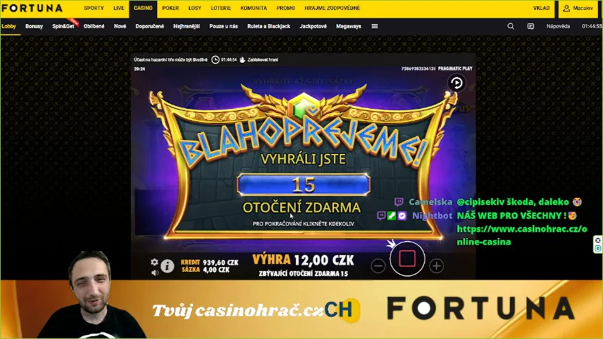 Stream 26.4.2026 Fortuna top sloty a výhry!