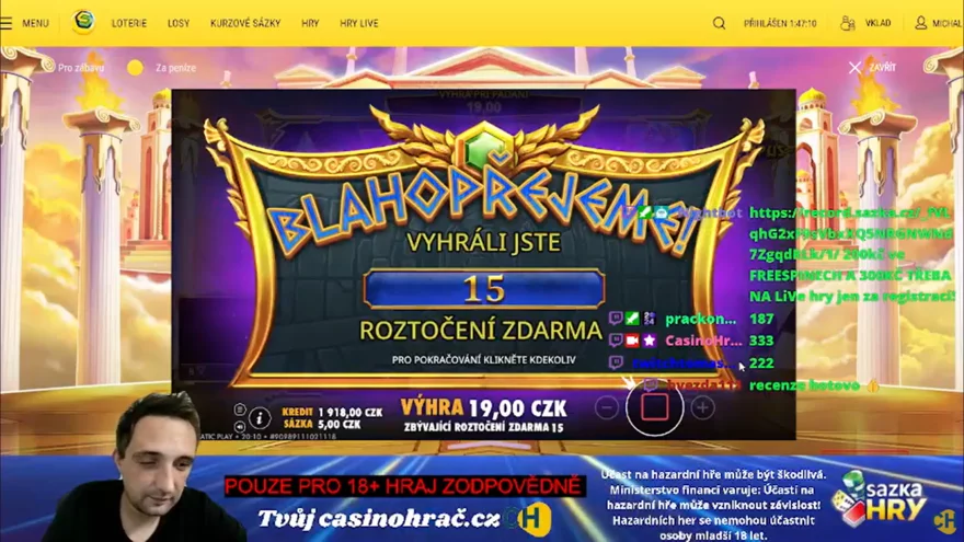 Stream 13.9.2025 Vracíme se vyzkoušet Sazka Hry!