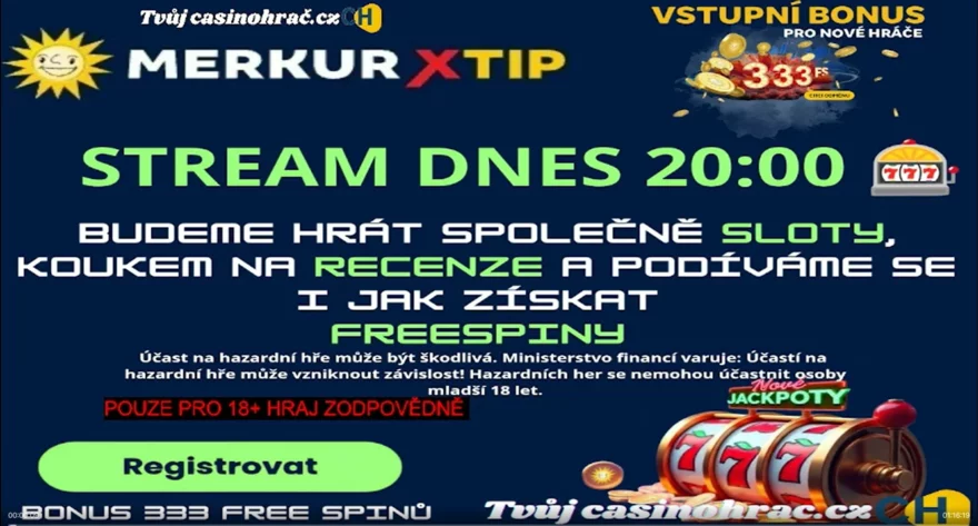 Stream 18.10.2025 na MerkurXtip 🌞‼️Recenze Sloty a novinky🤩🎰 🔥💸