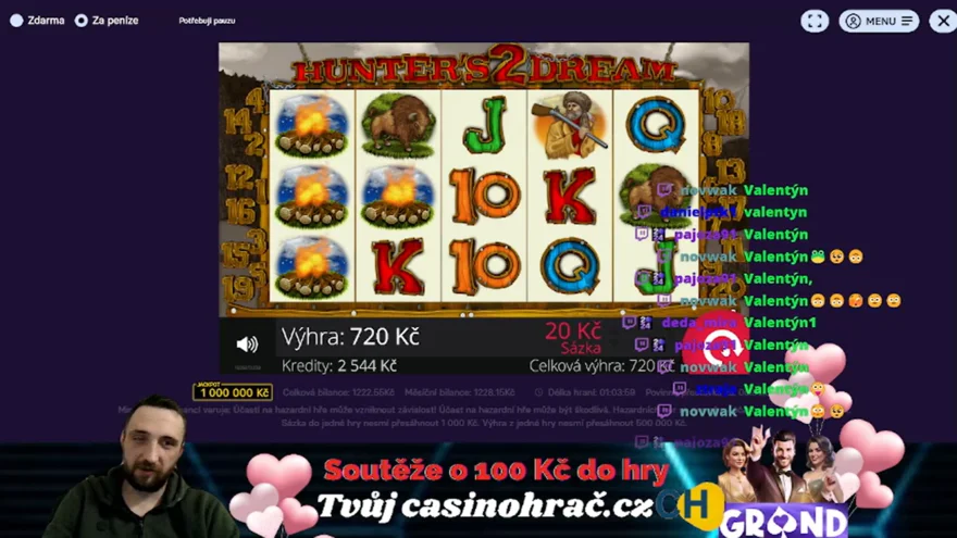 Stream 15.2.2026 Grandwin 100Kč pro hráče!