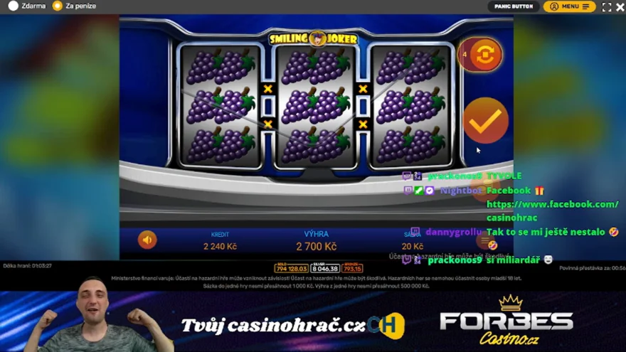 Stream 14.6.2024 odnáším si 2900 Kč -Casino Forbes!