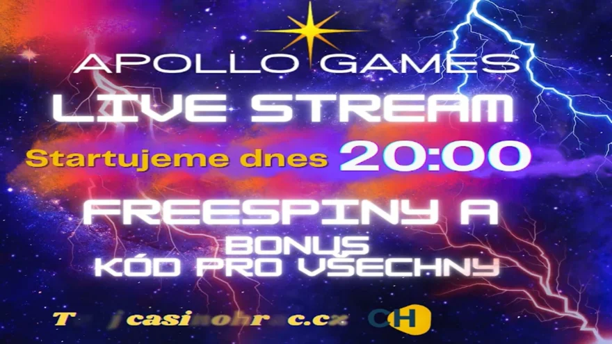 Stream 7.6.2026 Casino Apollo a souteže o freespiny