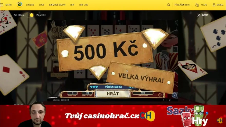 STREAM NA SAZKA HRÁCH 17.5 PARÁDNÍ SLOTY A VÝHRY