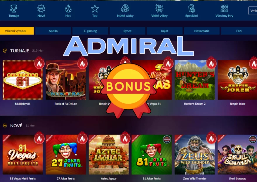 Admiral Casino bonusy