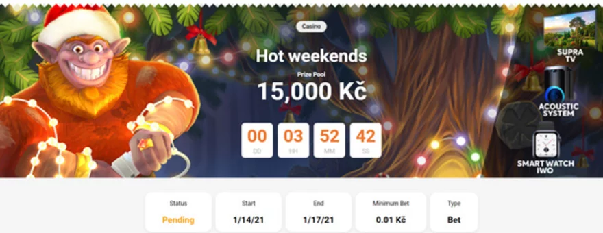 Jeden z mnoha turnajů v online casinu Slottica