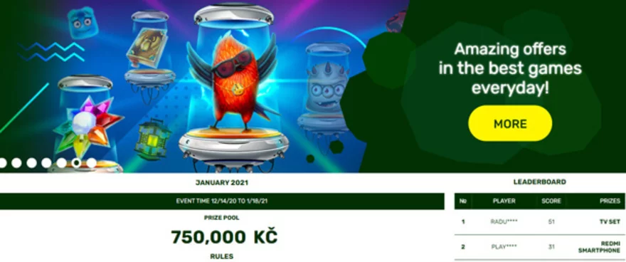Promoakce Leaderboard v LuckyBird Casino