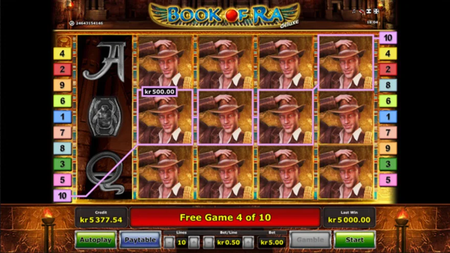 Free spiny - výherní automat Book of Ra Deluxe