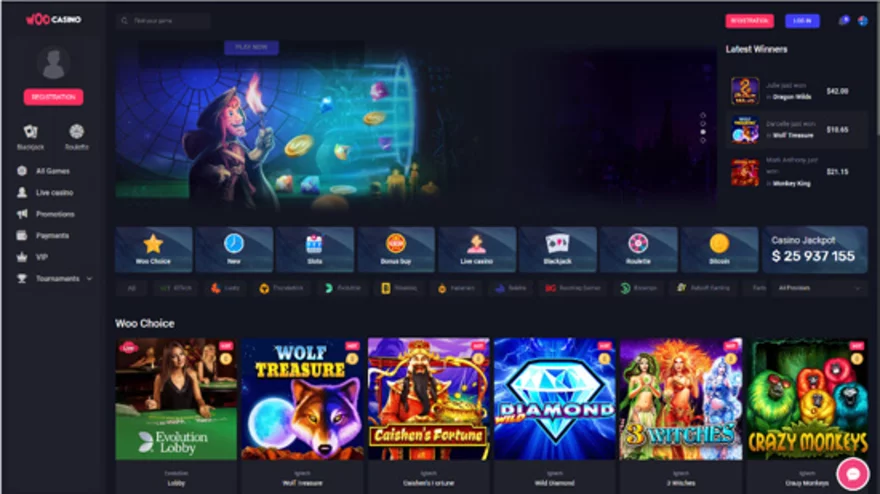 on-line casino Woocasino