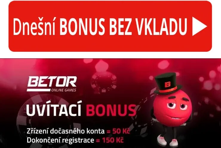 Betor Casino bonus za registraci