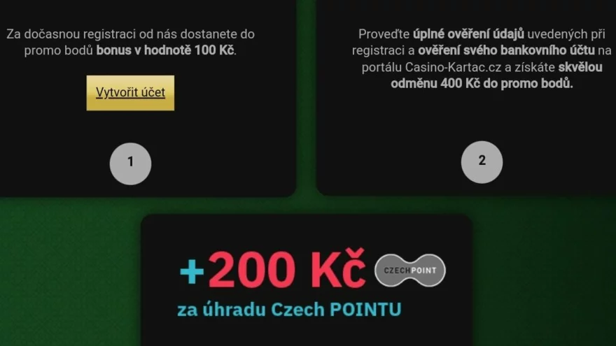 Jaký je welcome bonus Casina Kartáč?