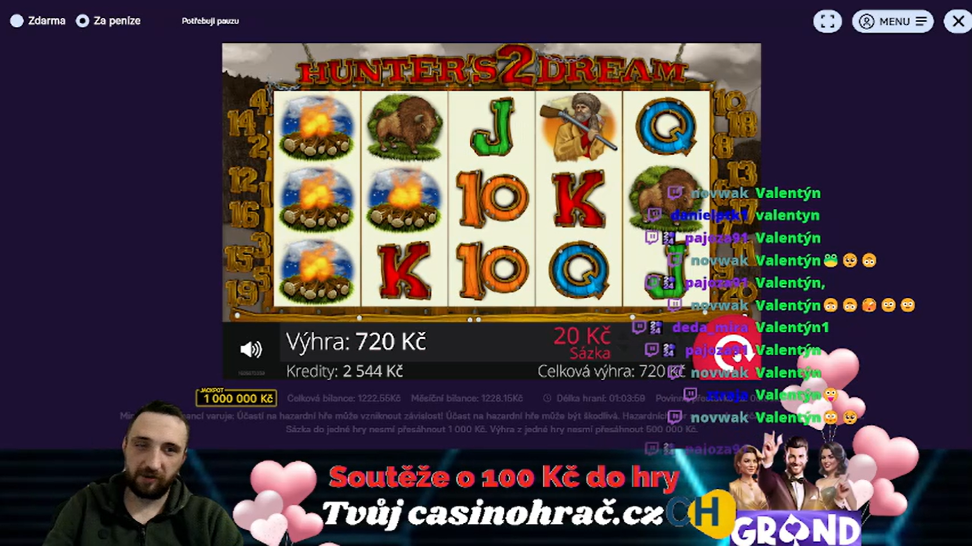 Stream 15.2.2025 Grandwin 100Kč pro hráče! 🔥💸