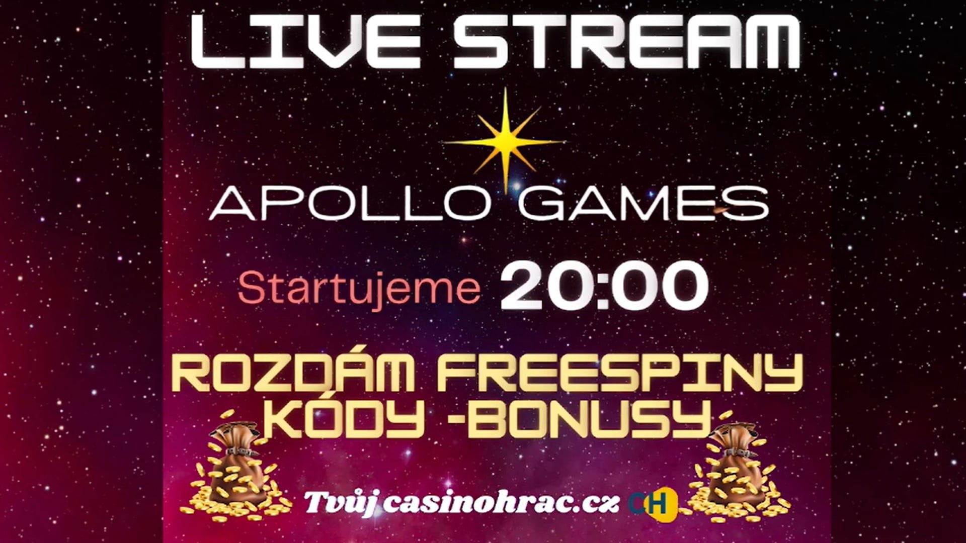 STREAM 8.3.2025 APOLLO FREESPINY PRO SLEDUJÍCÍ! 🔥💸