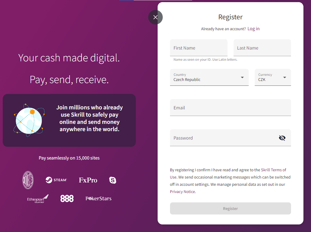 Registrace