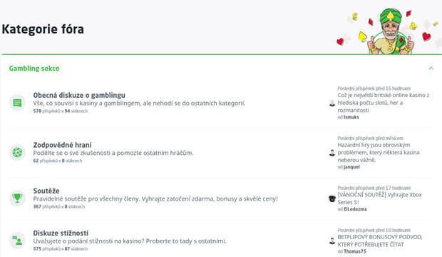 Přehledné forum Casino Guru